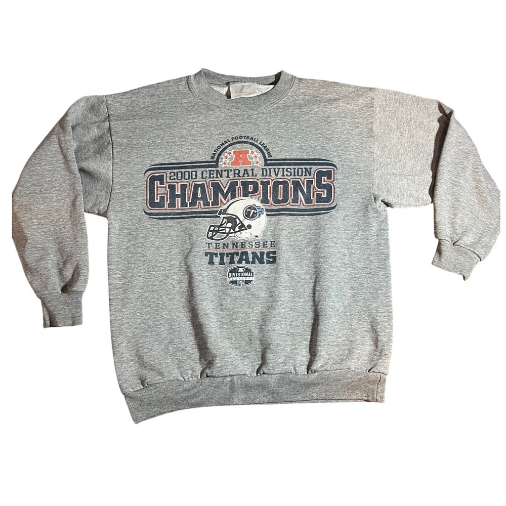 Tennessee Titans 2000 Central Division Champions NFL Sweatshirt‎ Grey Small